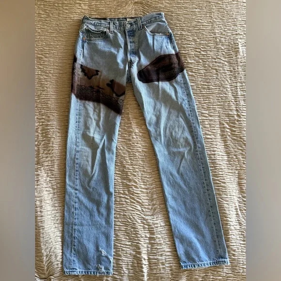 Vintage Levi 501 Rare Python Jeans - See Measurement Photos - Picture 8 of 16